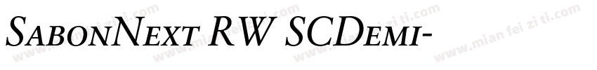 SabonNext RW SCDemi字体转换